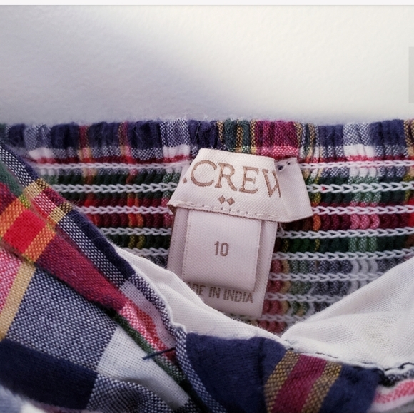 J. Crew Factory Cami plaid cotton top Sz 10 - Picture 3 of 6